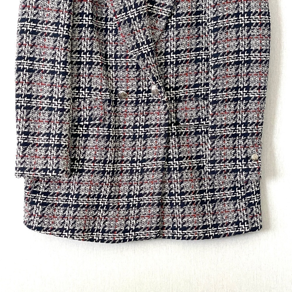 ZARA Plaid Double Breasted Tweed Blazer - Picture 5 of 14